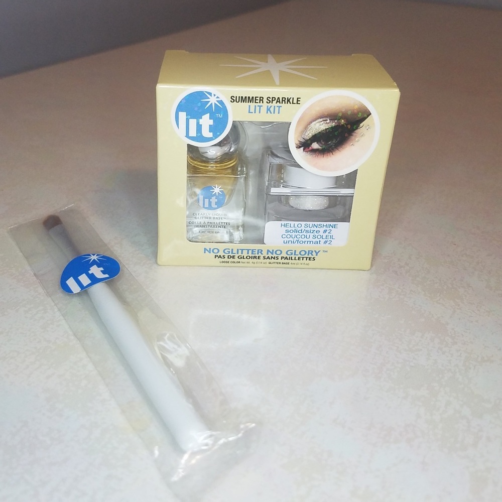 Lit Cosmetics Summer Sparkle Kit with Brush